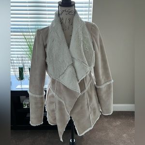 Tan suede type material jacket